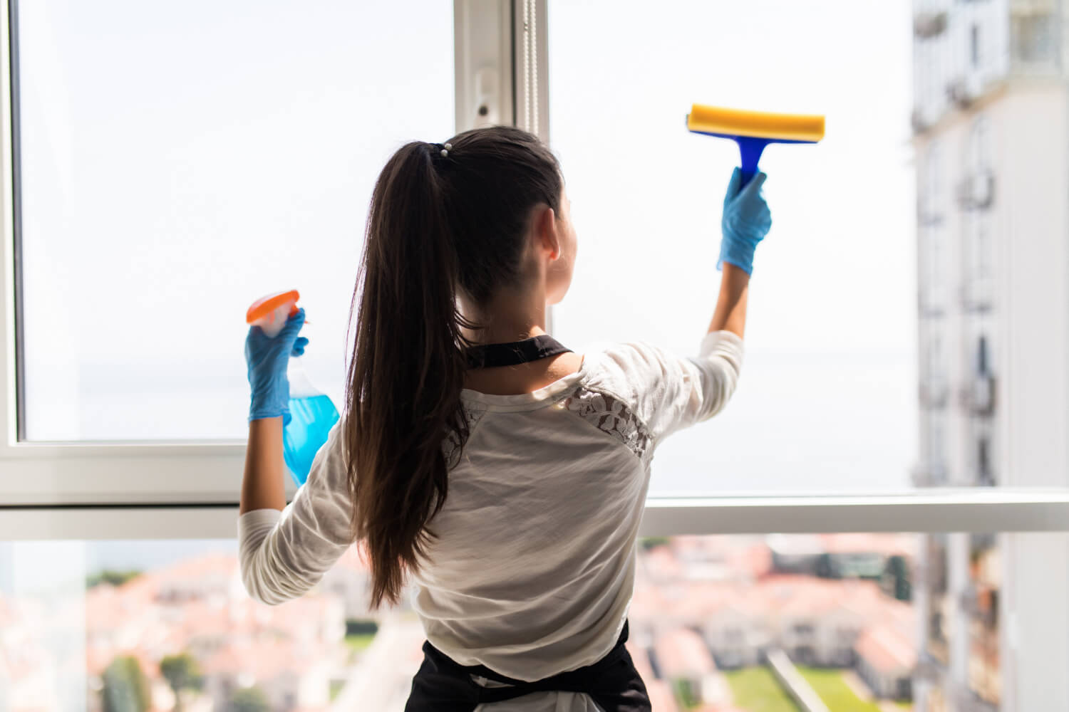 High-rise window cleaning