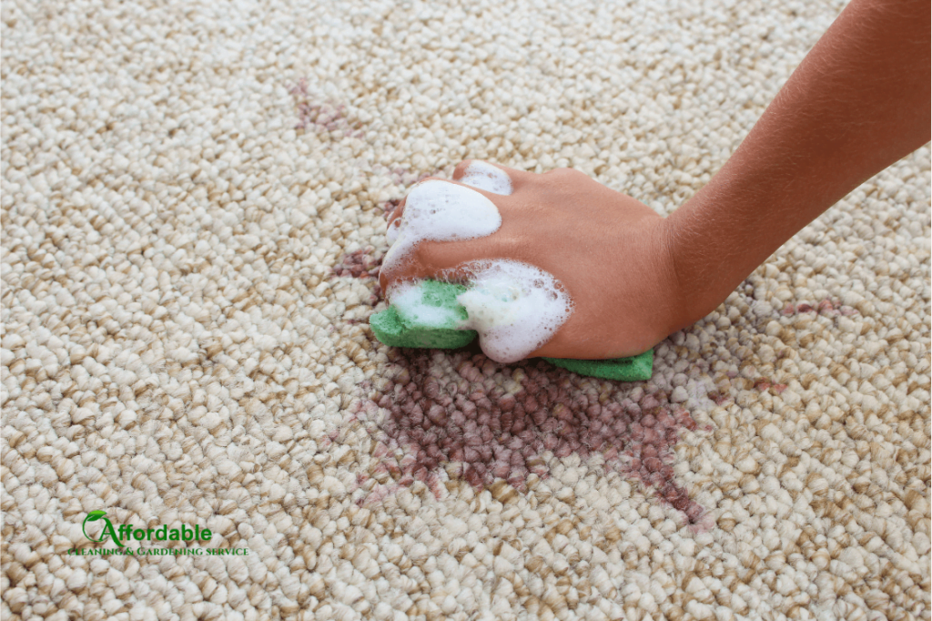 Gum stuck carpet